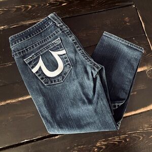 True Religion Blue Skinny Jeans with Iconic Design